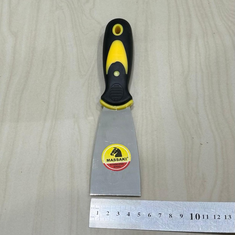 MASSAKI GG KARET 2” inci stainless steel asli sekrap kape gagang karet TPR 2 inci ( 5cm ) putty scra