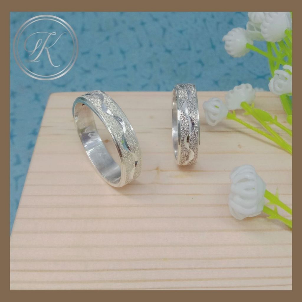 Cincin Tunangan Lamaran Couple Perak Pria Wanita