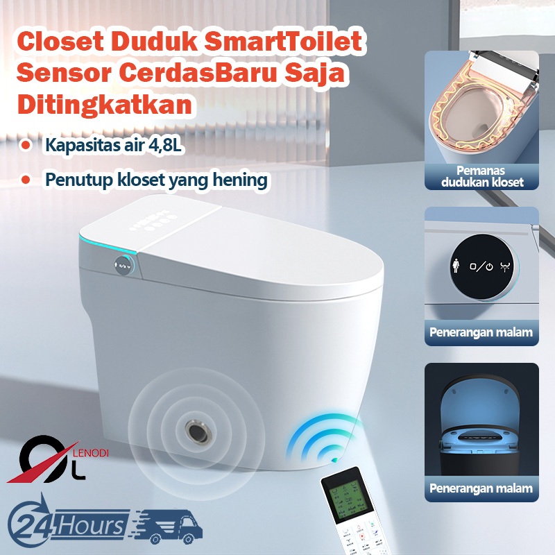 Closet duduk otomatis Luxury Smart Kloset Duduk Siram Toilet Kursi Tampilan LED Definisi Tinggi Remo