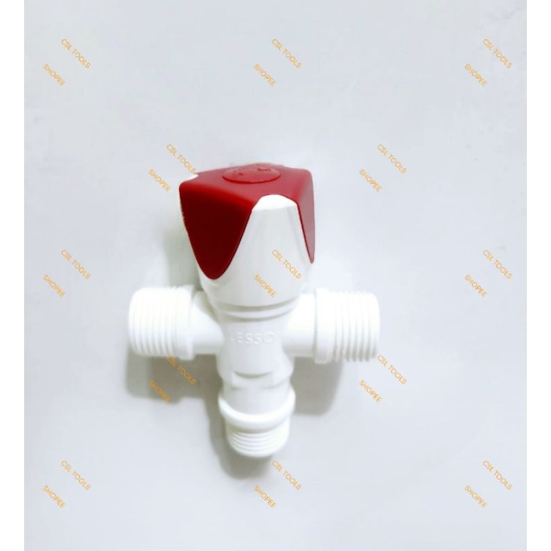 Kran Shower PVC Double - Stop Kran Shower Toilet Cebok PVC 3 Way LESSO