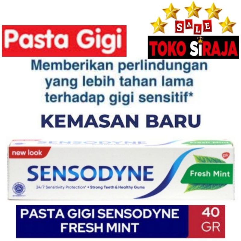 SENSODYNE FRESH MINT 40 GRAM / ODOL PASTA GIGI SENSITIF SENSODEN 40 G