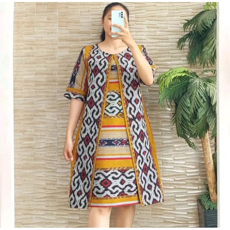 TERBARU DRES TENUN WANITA KODE 91 MOTIF BUKA TUTUP, DRES PESTA , DRES GEREJA SUMBA NTT PAPUA KUPANG 