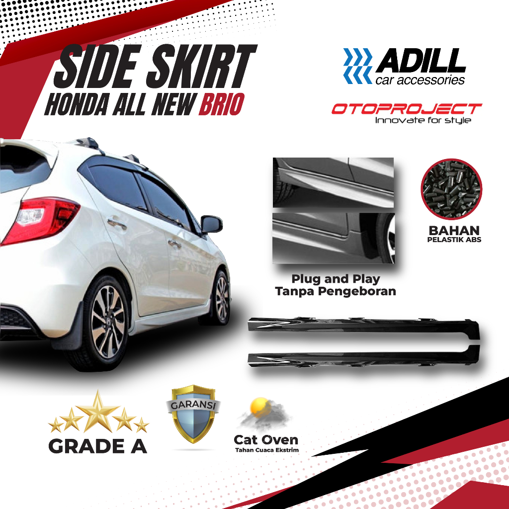 side skirt orinal Honda all new Brio satya RS urbanite