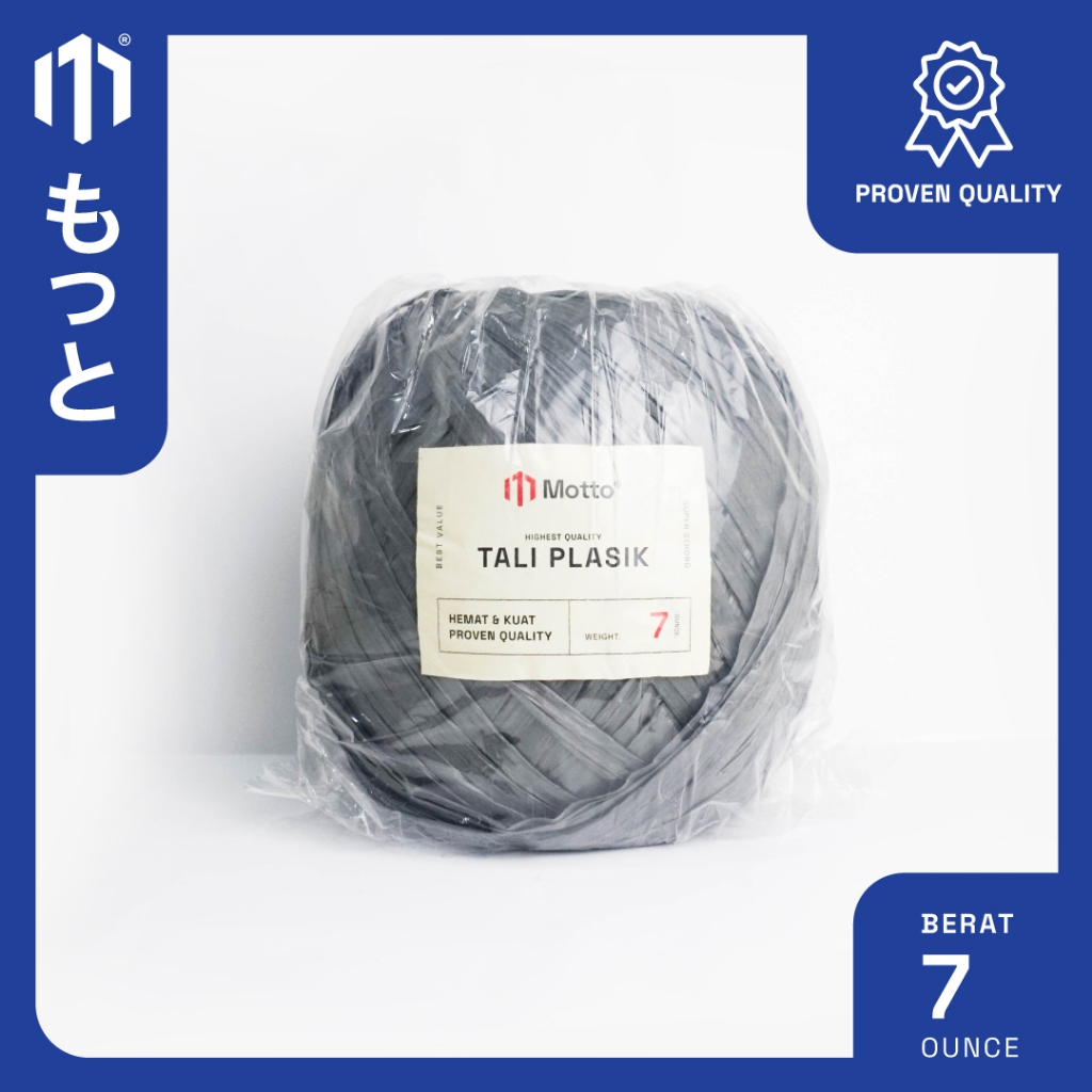 

Tali Rafia 7 Ons / 700 Gram Hitam - Tali Plastik Motto