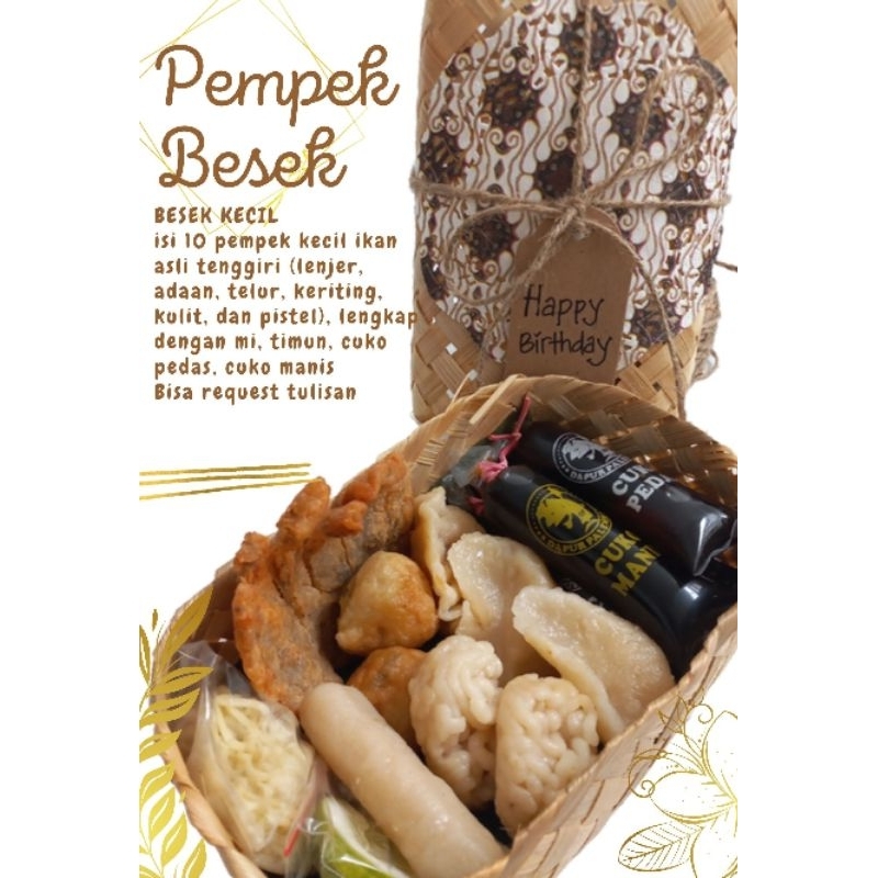 

Pempek Besek Kecil hantaran parcel hampers