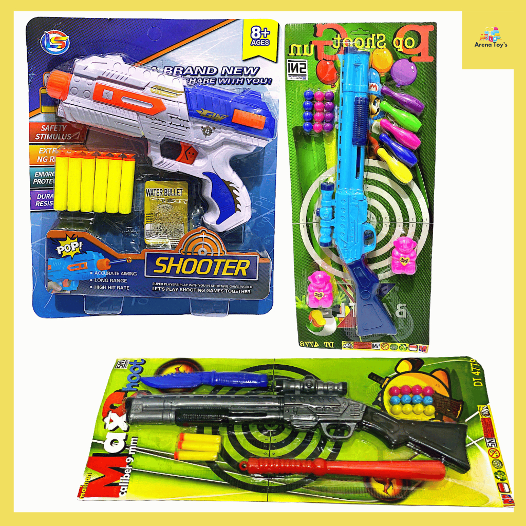 Mainan Set Peralatan Tembak - Tembakan Peluru Busa / Tembak - Tembakan Bowling