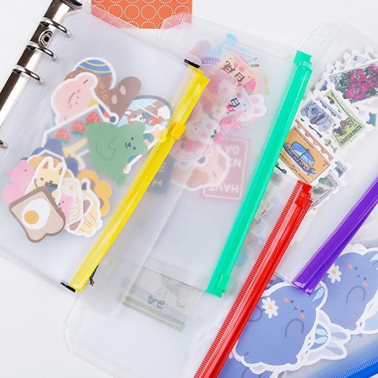 

SEGERA BELI Ziplock Zipper Sleeve WARNA WARNI Binder A5 6 lubang zipper A6