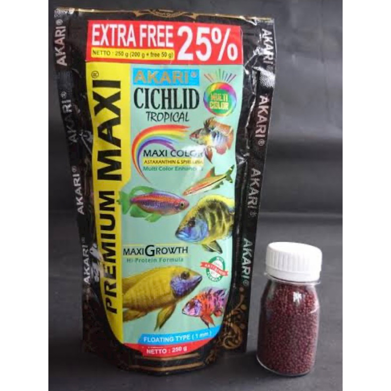 REPACK PELET MAXI DAN PELET MAXI PREMIUM BLUE, BUAT PAKAN CHANNA BIAR TAMBAH JOSS