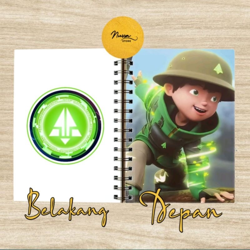 

Pocket NoteBook A6 Ring Spiral Boboiboy Galaxy Kuasa Tujuh