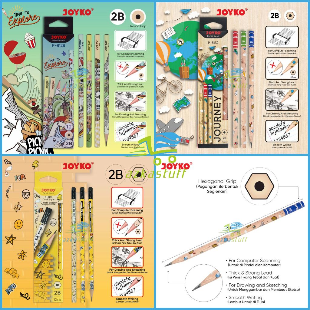 Pensil 2B Joyko - Pensil 2B karakter motif