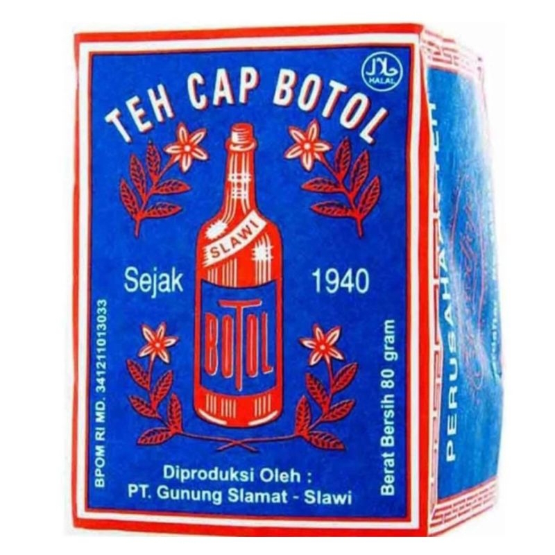 

Teh cap botol biru tubruk 80gr