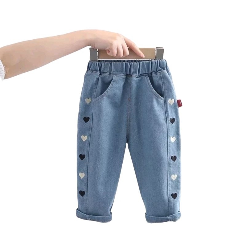Celana Jeans Anak Perempuan Love J48 1 - 6 Tahun