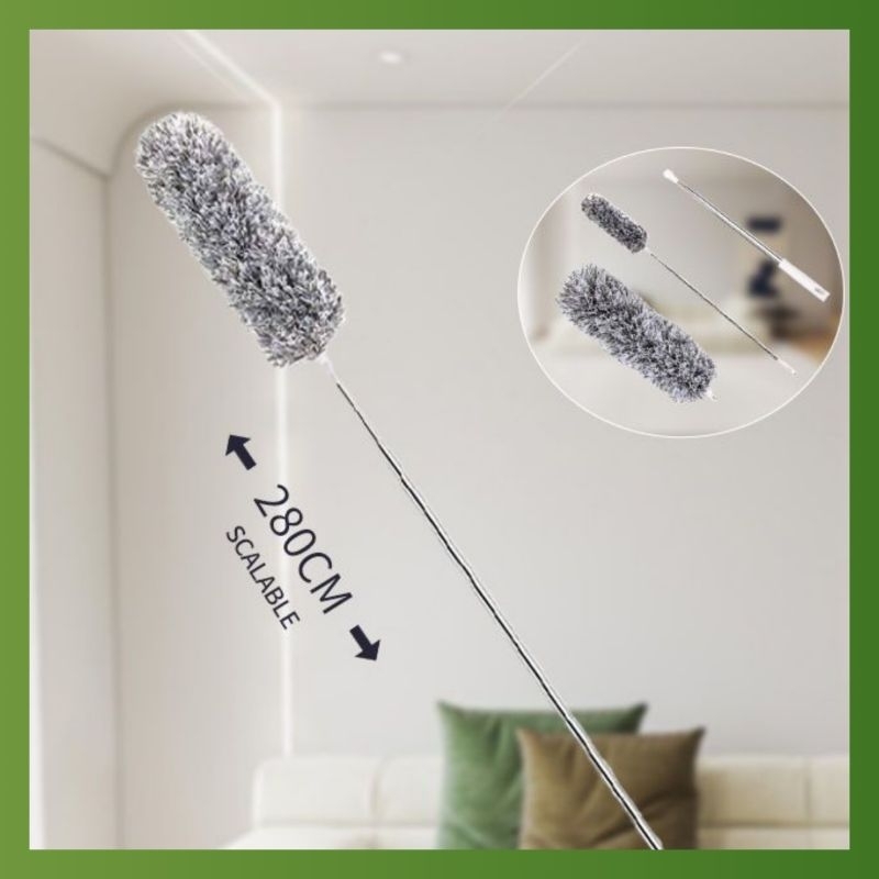 Kemoceng Teleskopik Microfiber/ Kemoceng Tongkat Lipat/ Kemoceng Panjang Microfiber