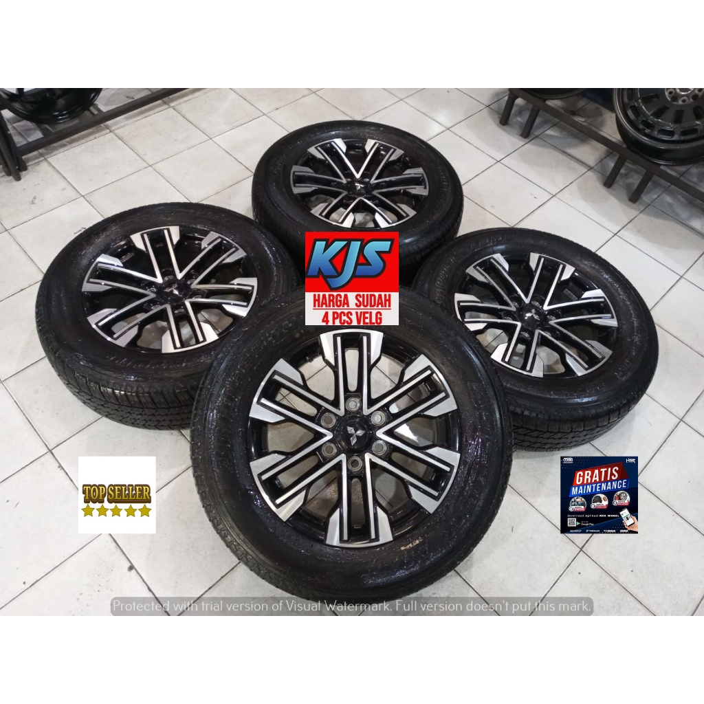 Velg Mobil Copotan Bekas R18 Ori Pajero Dakar Pcd 6x139 + Ban 265/60 Ring 18 Buat Strada Triton Pele