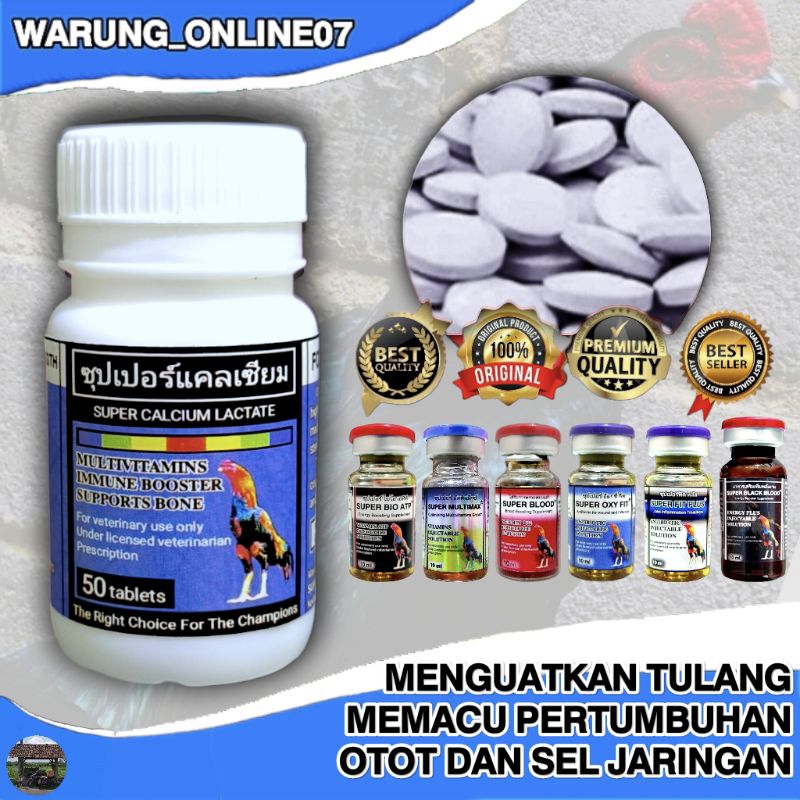 Super Calcium Lactate 50 tablet - Seperti Herbs Calcium dan Mega Calcium Kalsium Tulang Vitamin Peng