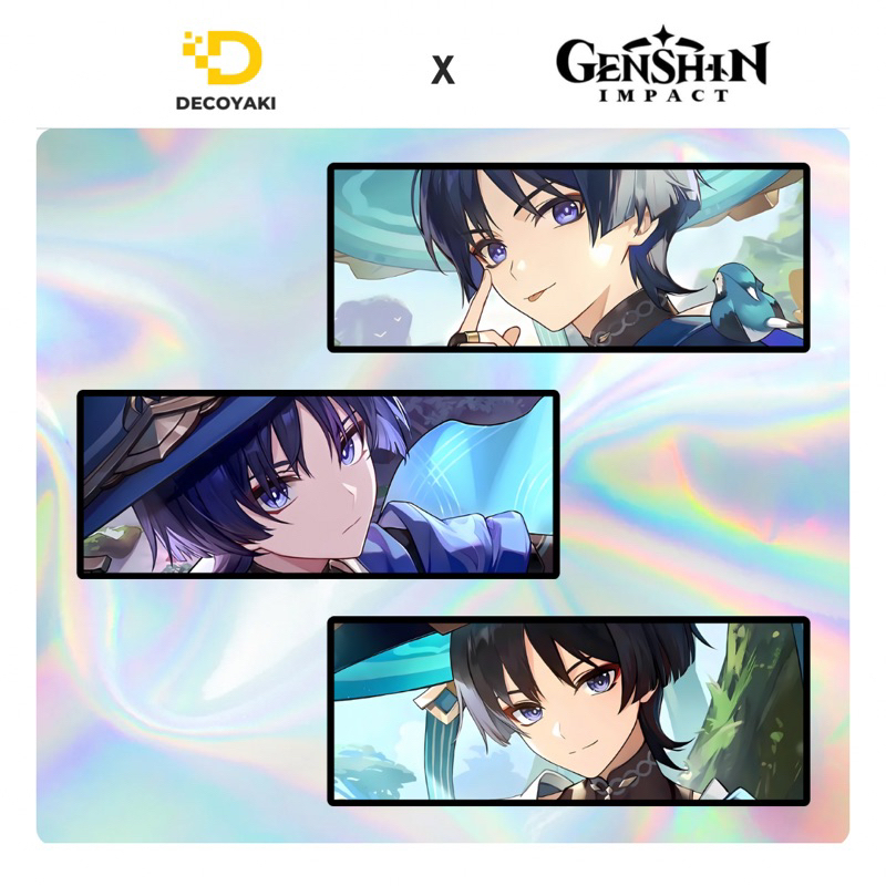 

Sticker Slap Hologram Wanderer Genshin Impact, Stiker Hologram Wanderer Genshin Impact