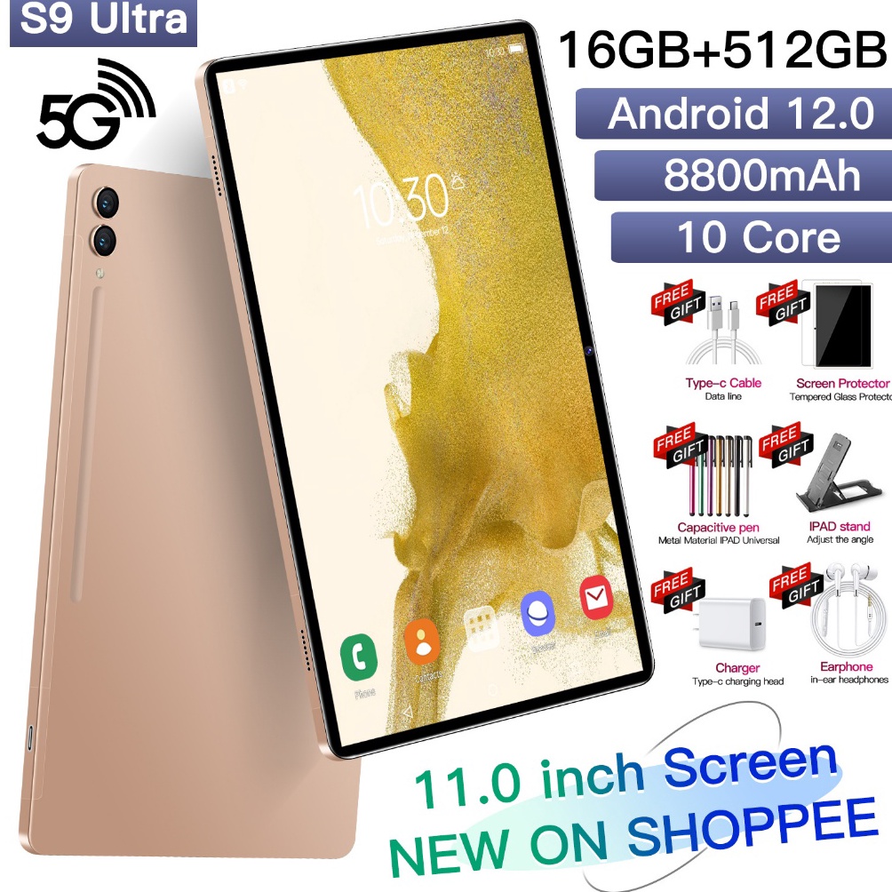 Termurah Bisa CODTablet PC Baru Galaxy Tab S9 Ultra 16GB  512GB 11inch Tablet Android Layar Full Scr