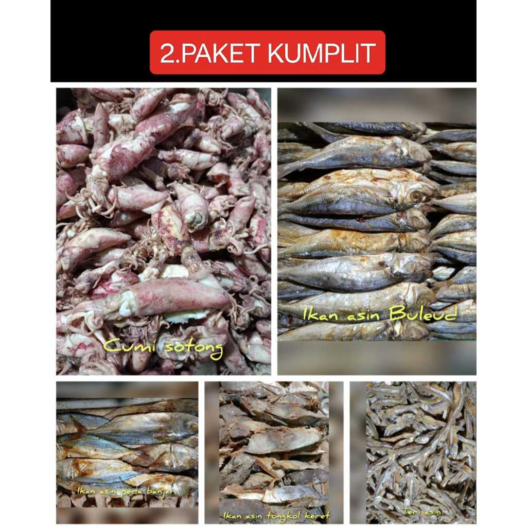 

Diskon Besar Paket Komplit Ikan Asin Berbagai Macam Jenis Ikan