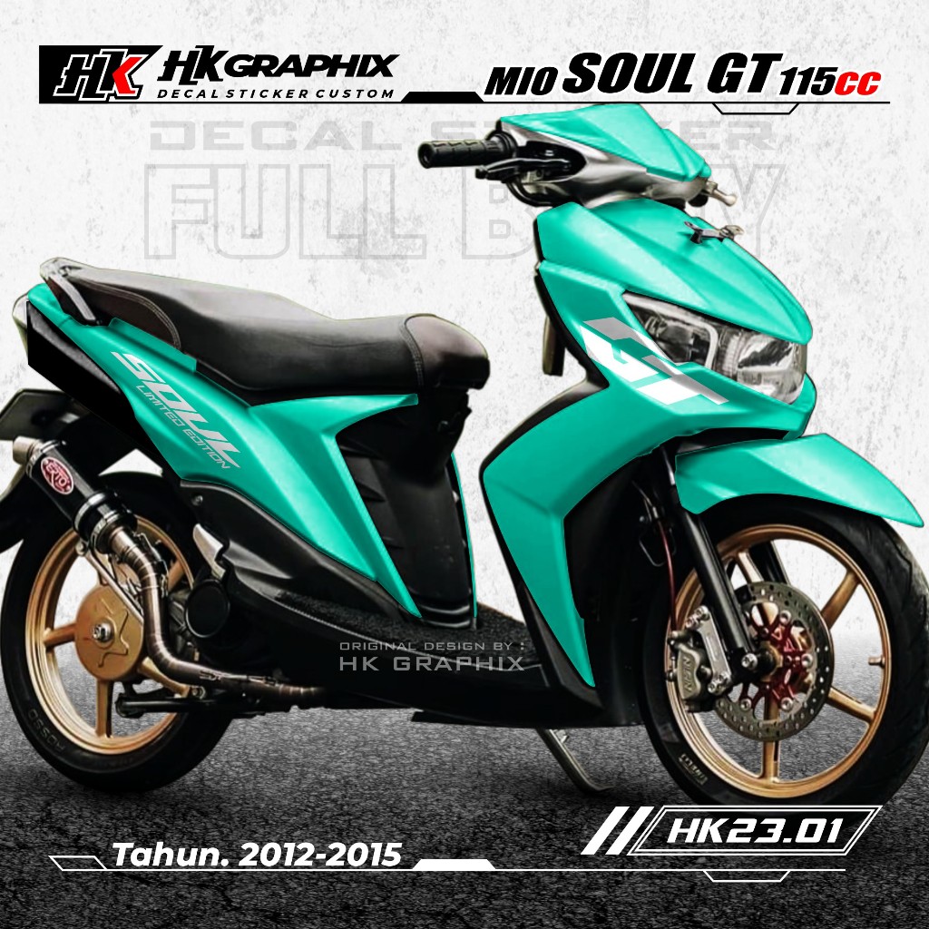 COD Decal Sticker Motor Yamaha MIO SOUL GT 115 Full Body 2012 2013 2014 2015 Sticker Vinyl Warna Pol