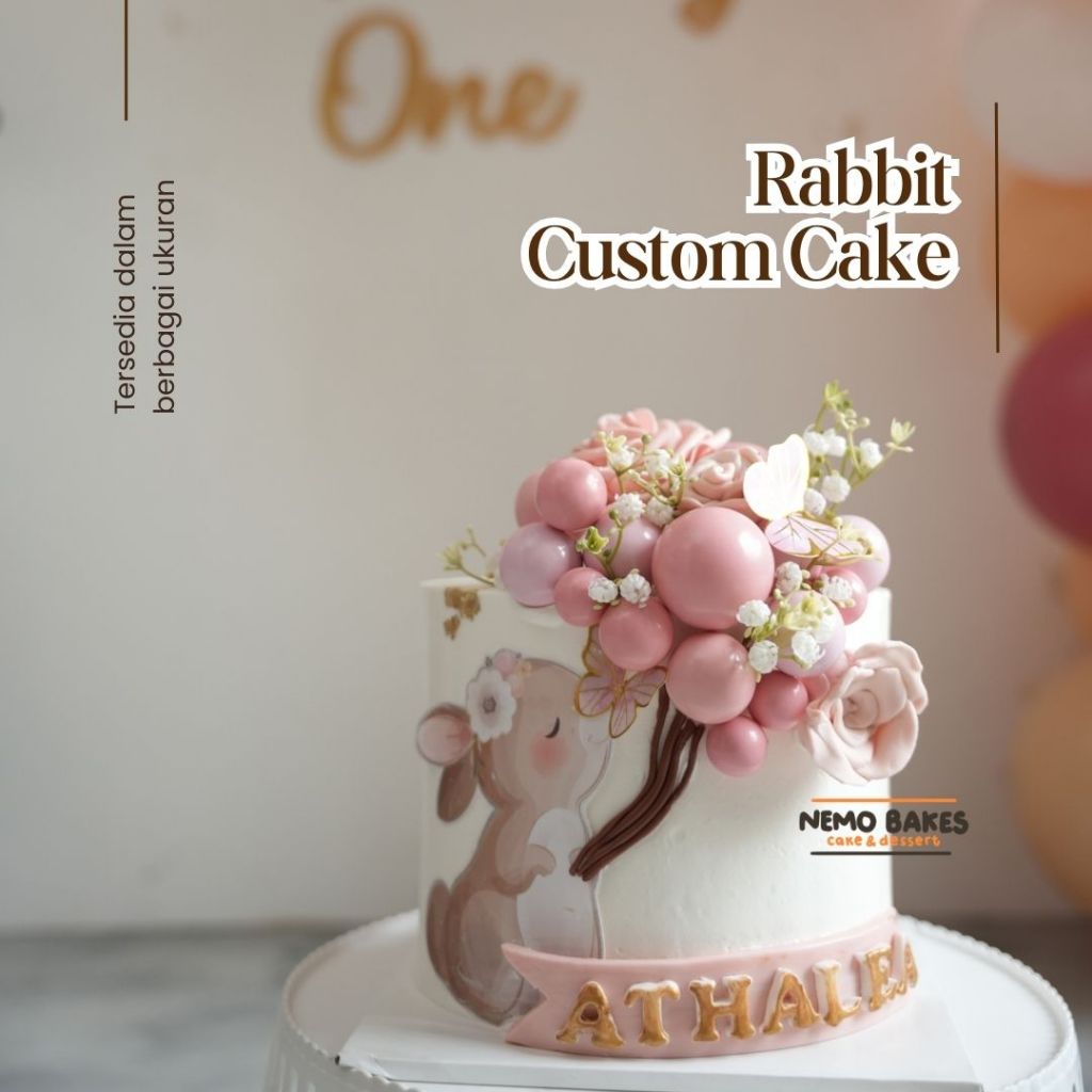 

RABBIT CUSTOM CAKE / CUSTOM KUE KELINCI