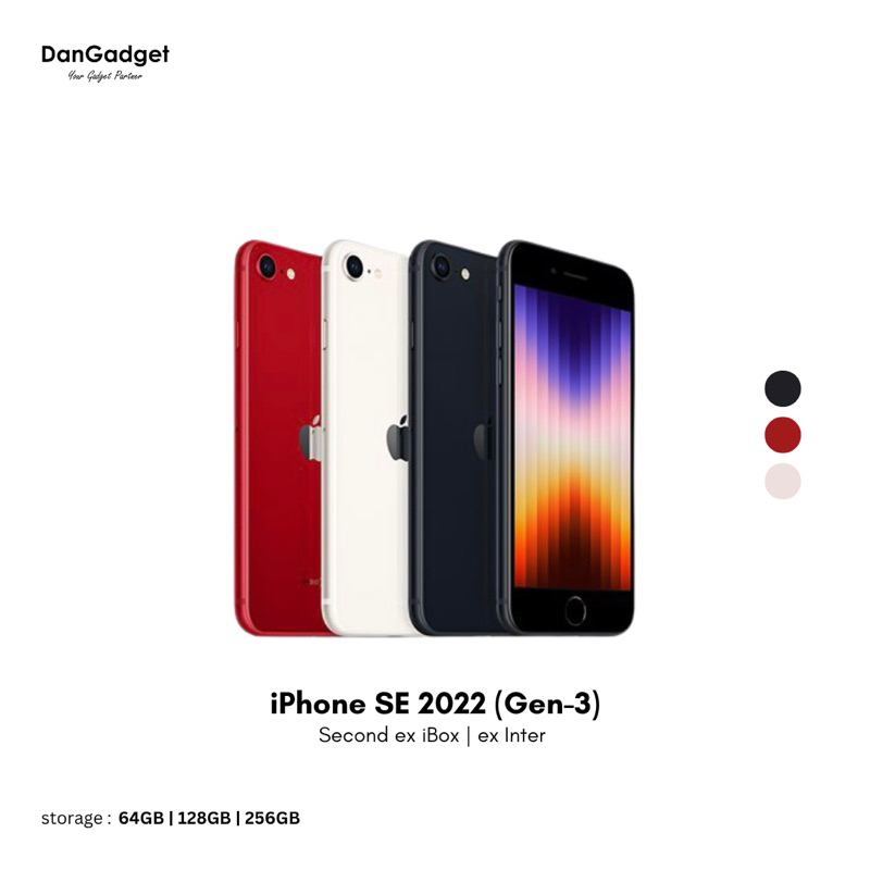iPhone SE 2022 256GB 128GB 64GB RED Starlight Midnight Second iBox Inter