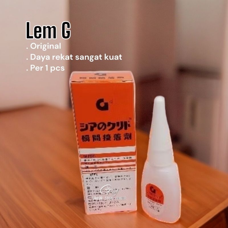 

Lem G Kore asli original botol kurus ada barcode rekat kuat