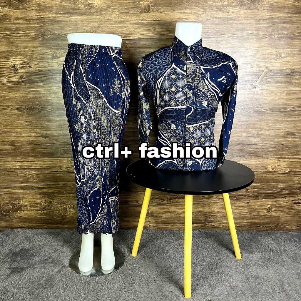 CTRL+ FASHION - ROK PLISKET COUPLE BATIK KEMEJA LENGAN PANJANG / BATIK COUPLE PASANGAN / SERAGAMAN K