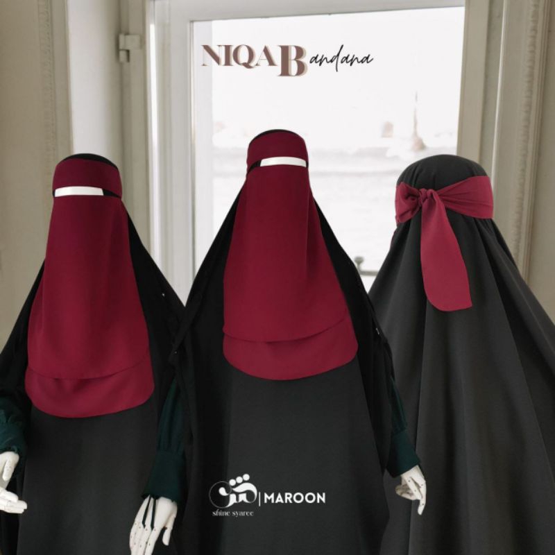 NIQOB BANDANA CHIFFON ARAB 2 LAYER | Niqob | Cadar | Niqob Bandana | Cadar Bandana |