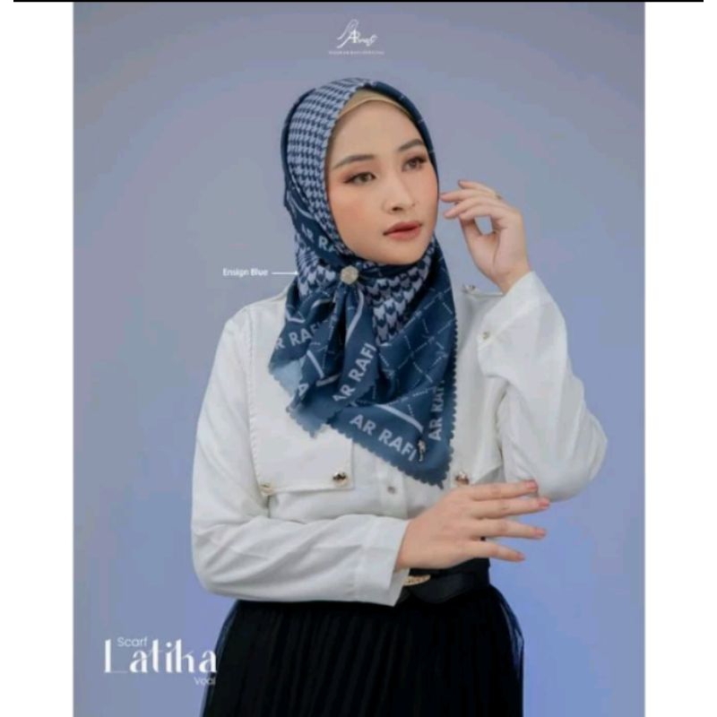 Jilbab segi empat motif|hijab arrafi promo