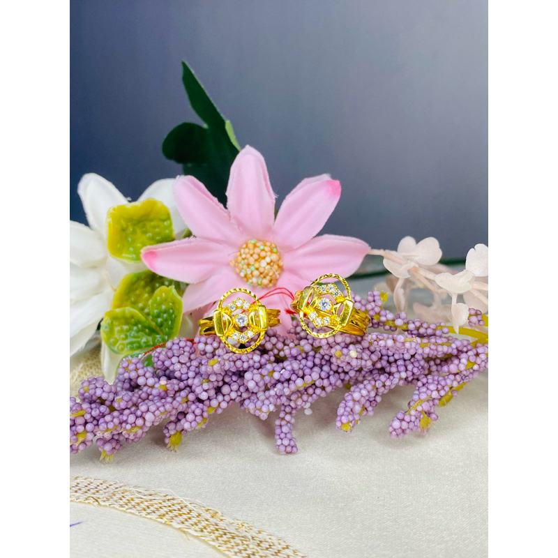 Cincin Emas Wanita Asli 16K(karat)/Cap700