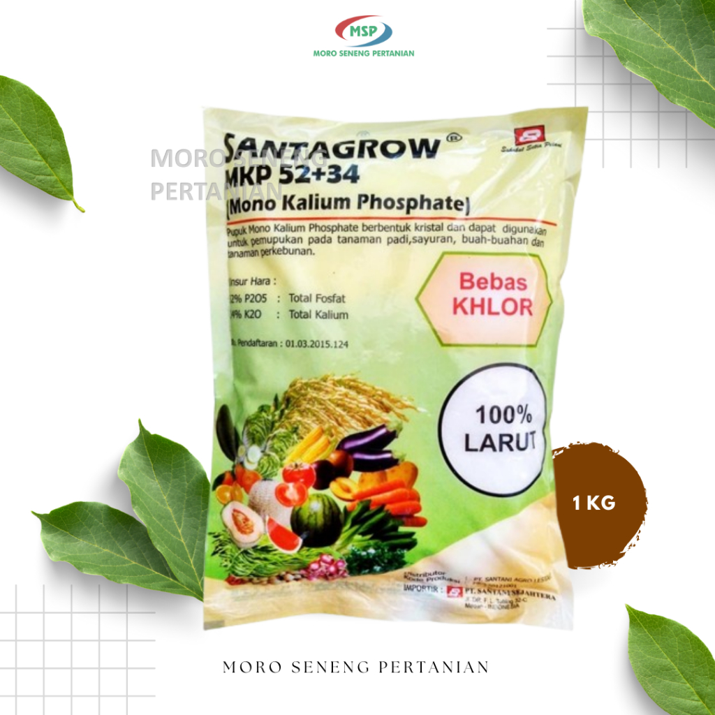 PUPUK SANTAGROW MKP 52+34 BERAT 1 KG