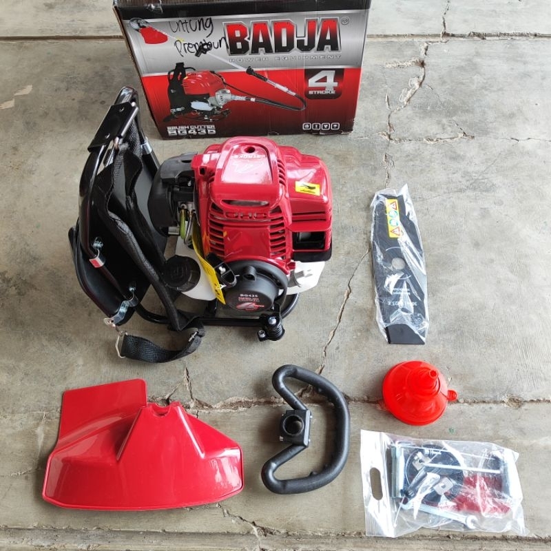 Mesin Potong Pemotong Rumput 4T 4 Tak Gasoline Brush Cutter Badja BG435