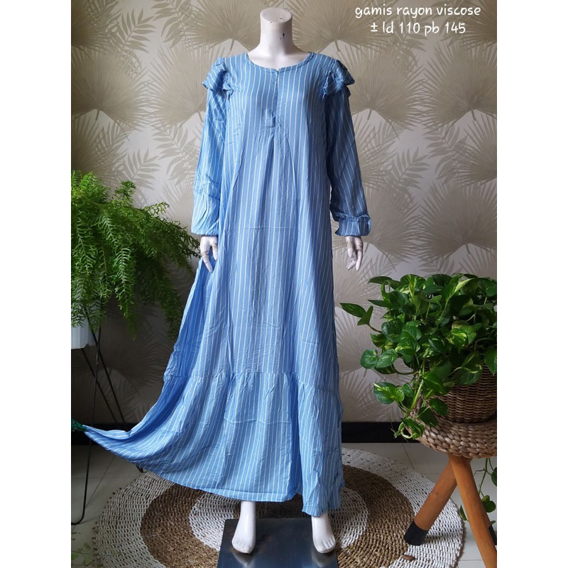 Gamis Rayon Viscose Salur Premium