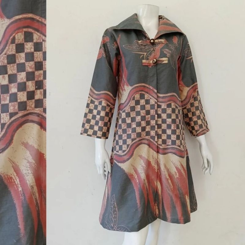 Atasan Batik Wanita Lengan Panjang Dress Wanita Modern Dress Kantoran