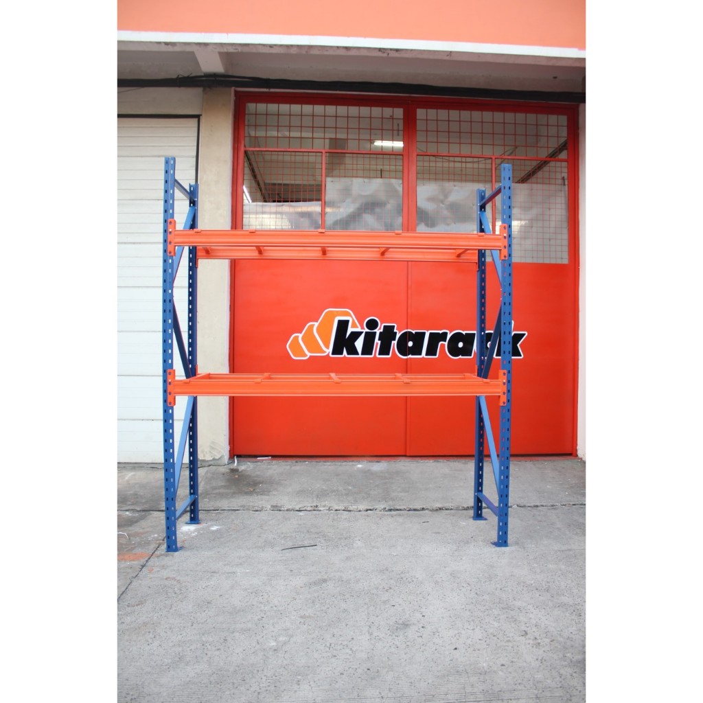 Pallet Rack Heavy Duty KITARACK Rak Palet Besi 2 Layer Kapasitas 2 Ton / Layer Lebar 80cm Tinggi 3M 