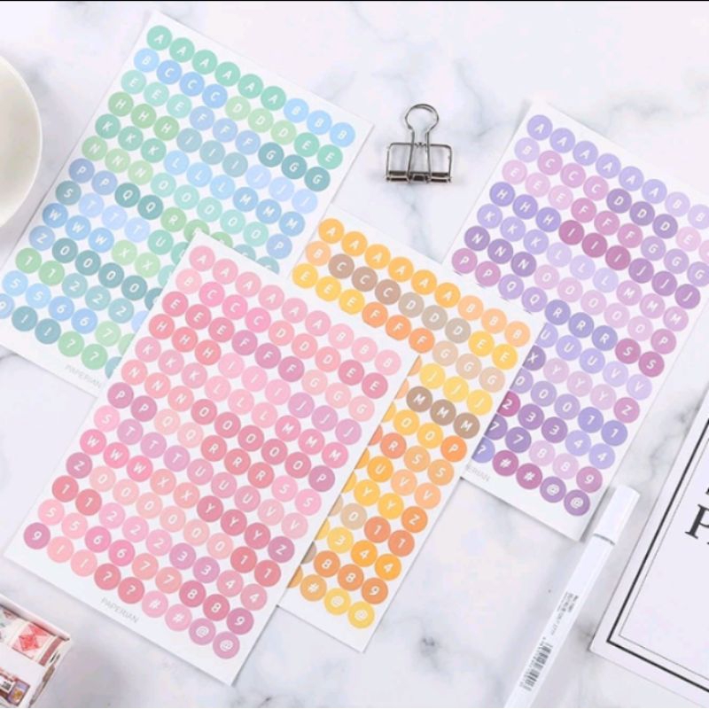 

Stiker Huruf Deco Alphabet / Aesthetic Sticker Dekorasi Jurnal / Scrapbook Sticker Alat Tulus / Notebook Cute Sticker