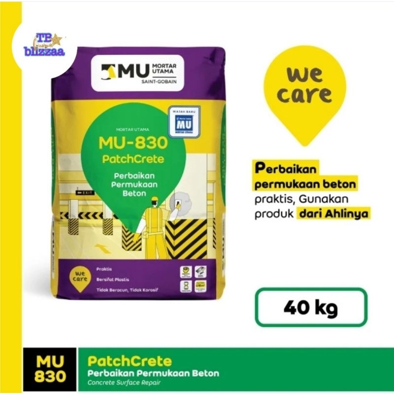 Mortar Utama MU 830 Perbaikan Permukaan Beton MU830 ConcreteFix 40kg MU 830 MU830