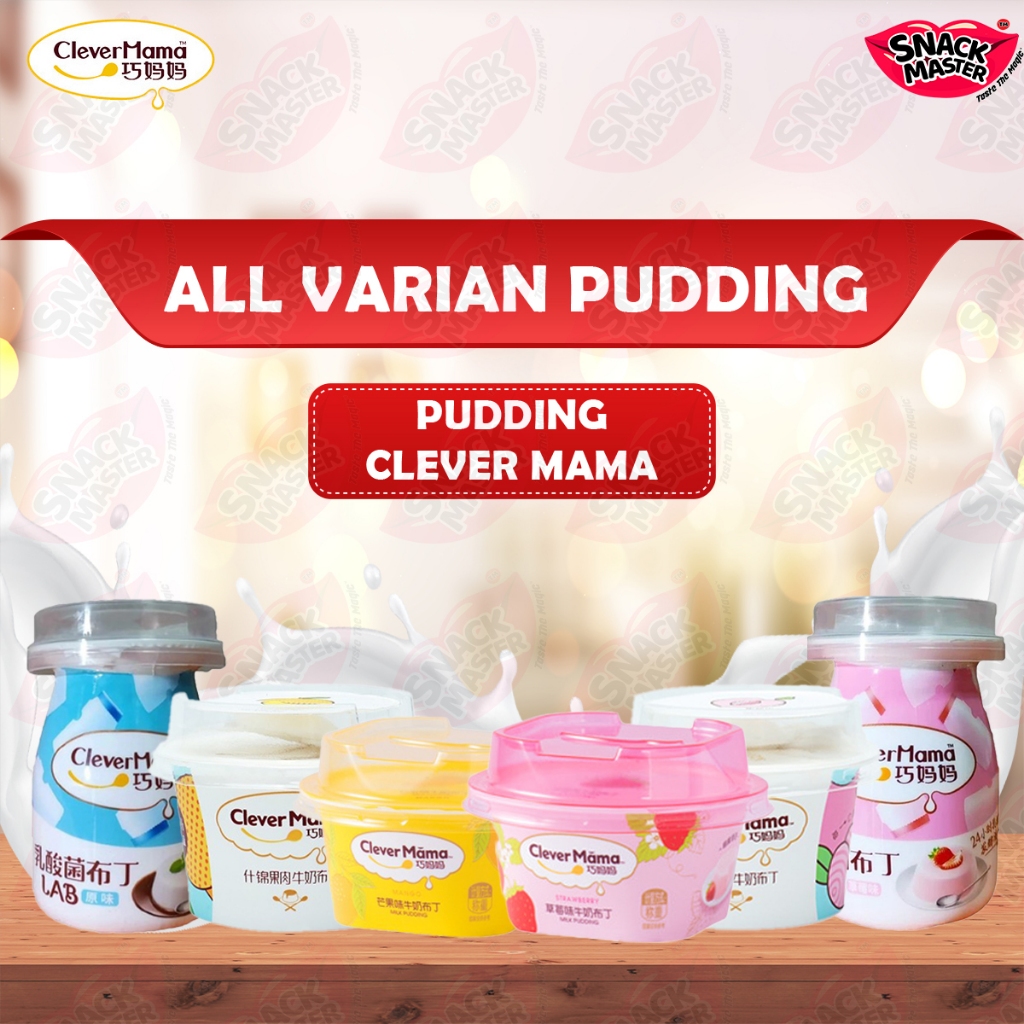 

CLEVER MAMA PACKAGE | 1 Pcs 70g-85g PUDDING SUSU Paket Pudding Lactobacillus | PUDDING RASA BUAH PERSIK / PEACH, MANGGA, STROBERI, ASSORTED FRUIT | Pudding Halal
