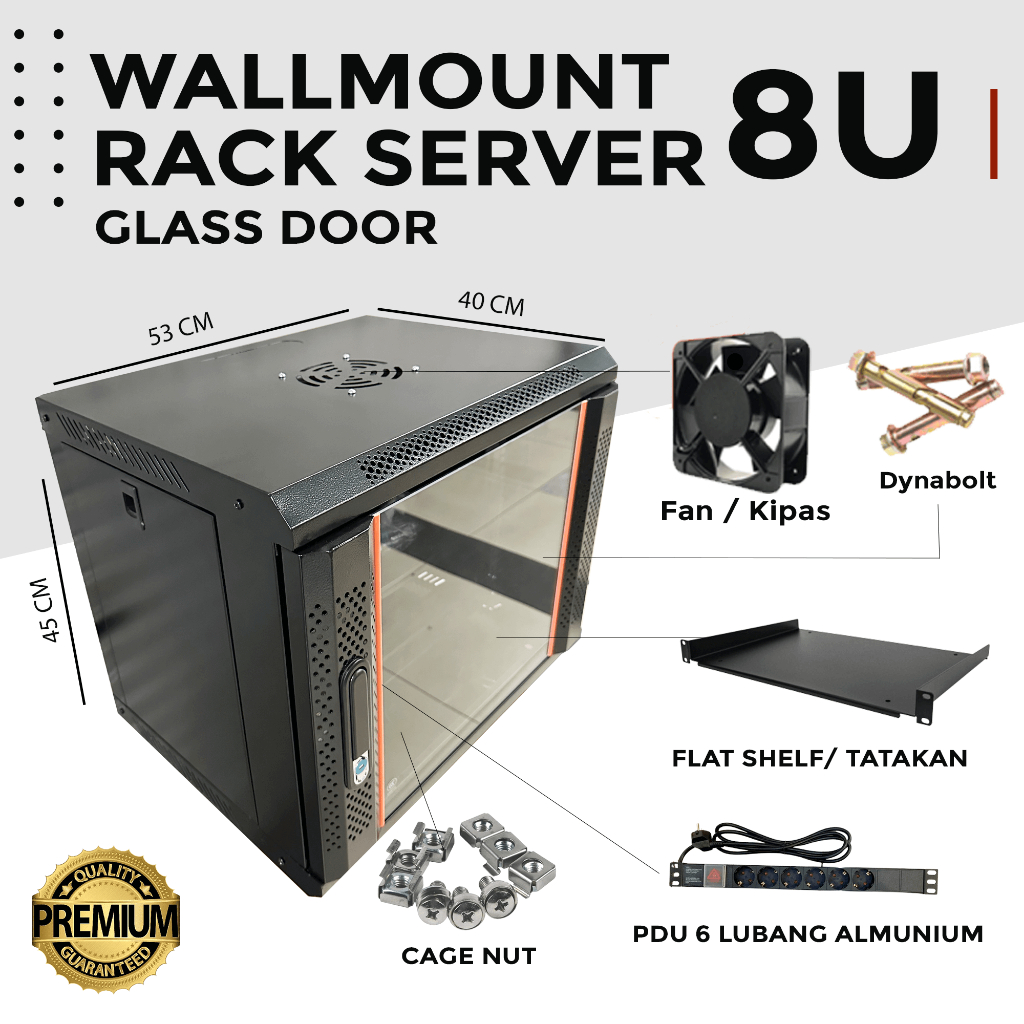 wallmount 8U murah / rack 8U / rack server 8U