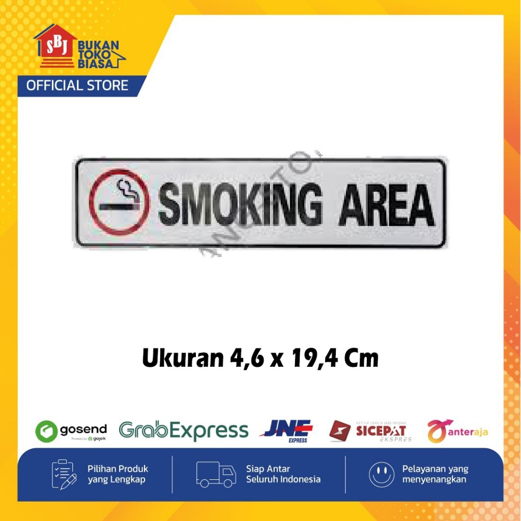 

LBS3-27 Label Tulisan Smoking Area SL 4,6 x 19,4 Cm