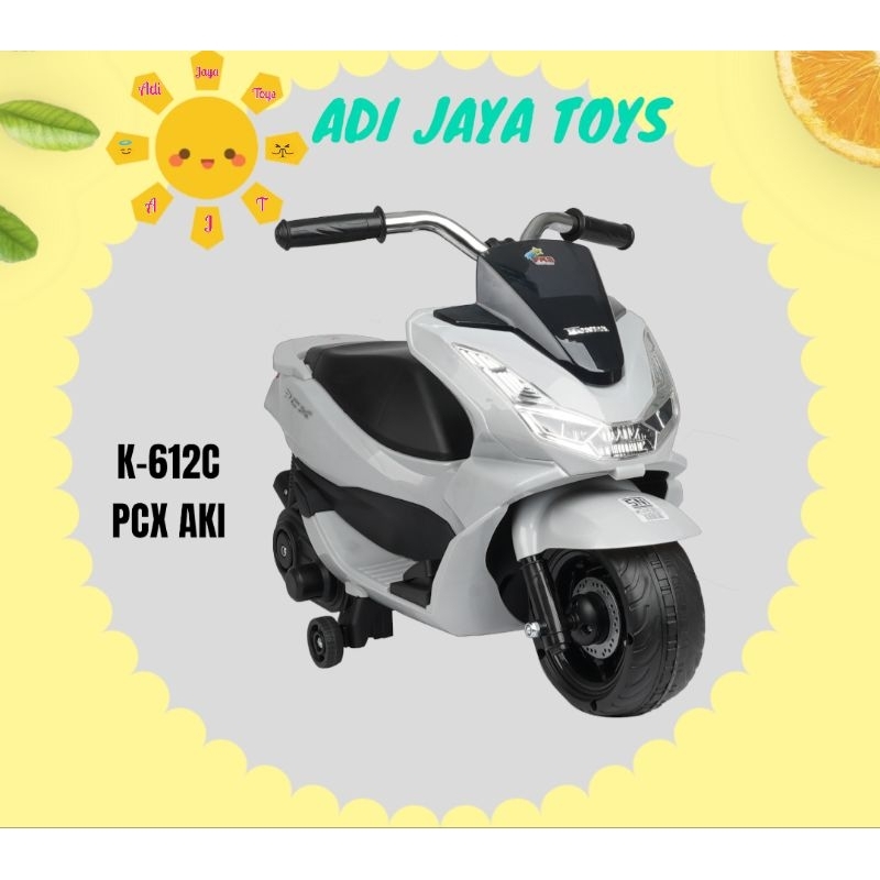 PMB K-612C PCX aki sepeda motor anak charger // mainan anak motor honda pcx