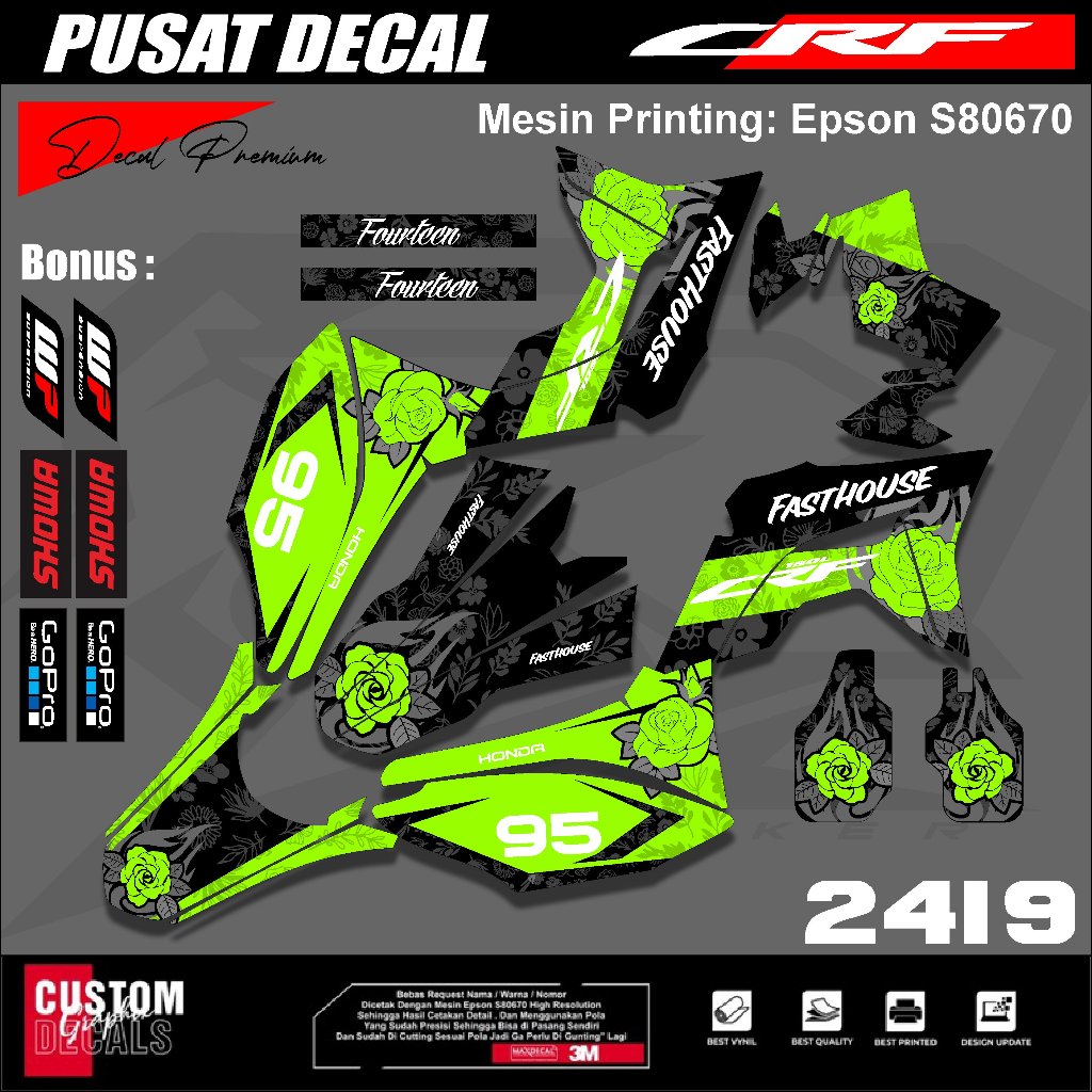 (BISA REQUEST) STIKER MOTOR CRF 150L Sticker Variasi STRIPING LIS MOTOR HONDA CRF 150L