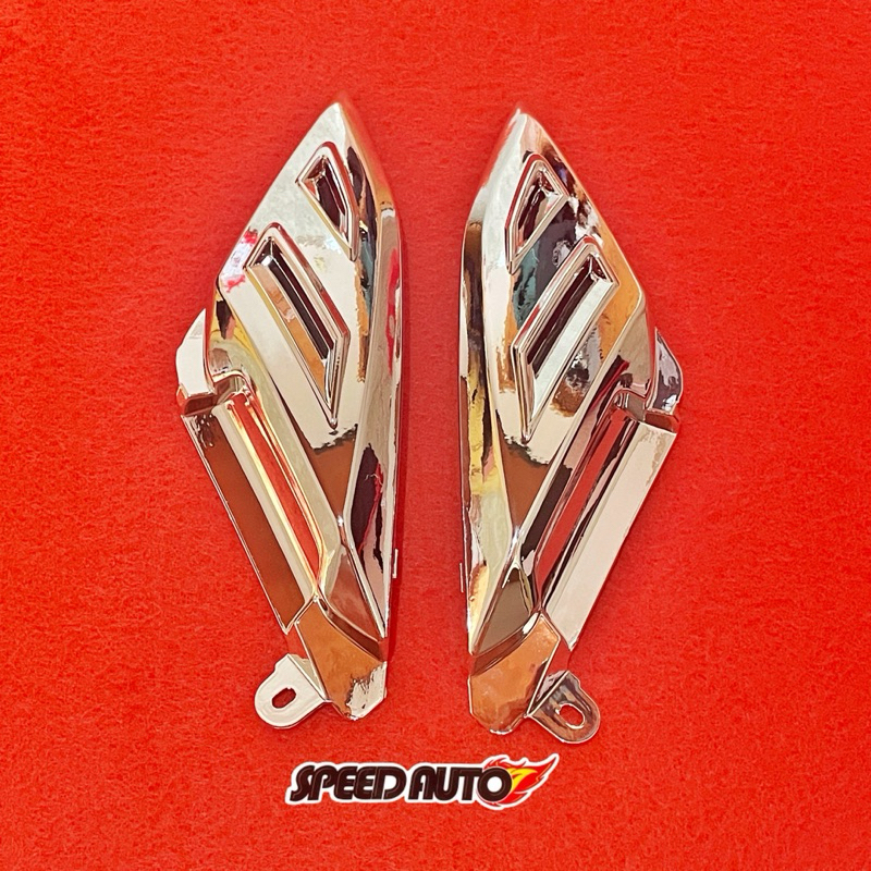 Sirip hiu chrome nmax new / cover pijakan kaki chrome nmax new cover samping chrome nmax new