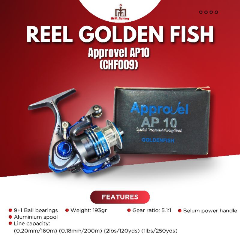 REEL GOLDEN FISH APPROVEL   | Gulungan Pancing | Reel Spinning