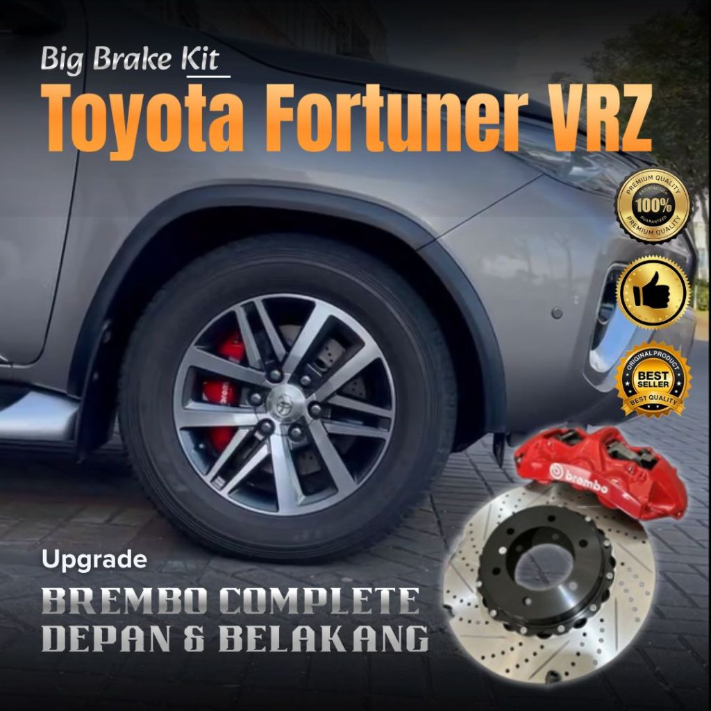 TOYOTA FORTUNER VRZ - BIG BRAKE KIT COMPLETE / BBK - ORIGINAL REPLACEMENT - BREMBO SET - DEPAN & BEL