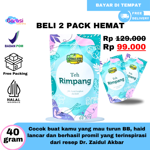 

Teh Rimpang Paket 2 Pack Ramuan Rempah Rimpang Promil Membakar Lemak Mengecilkan Perut Detoks