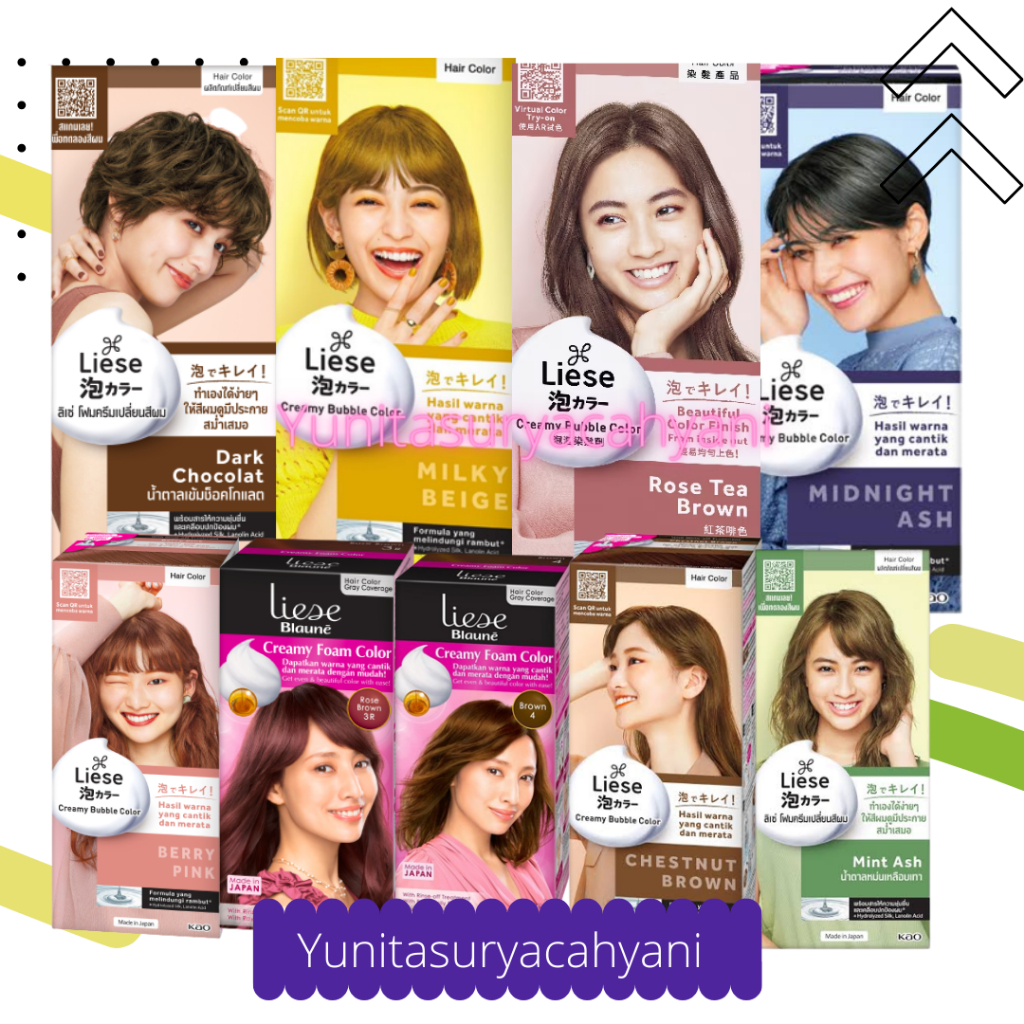 NEW Japanese Liese Blaune Creamy Bubble Foam Color (For Gray Hair Coverage)/Liese Blaune Creamy Foam