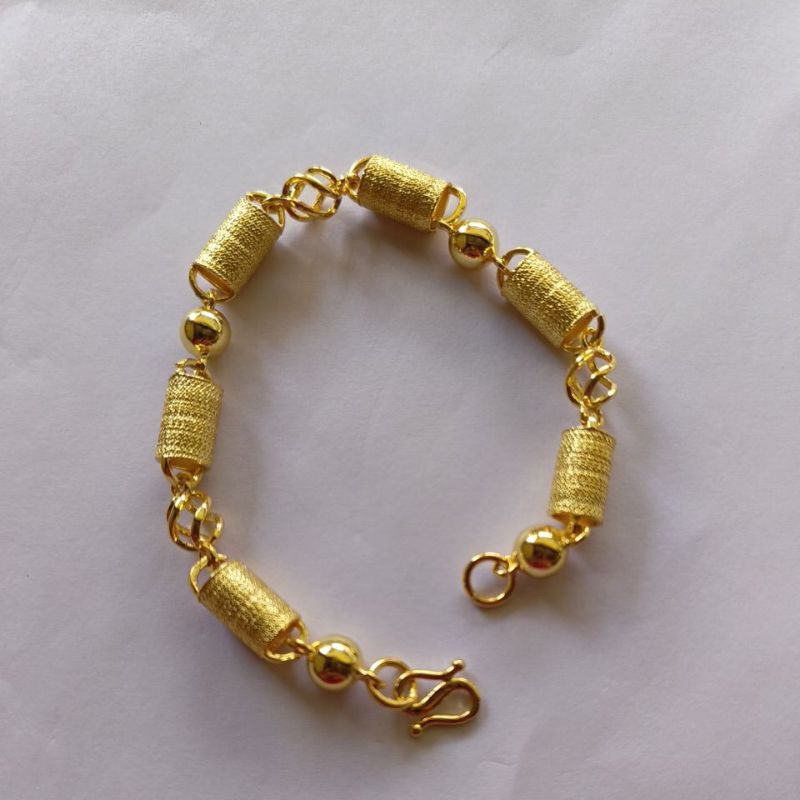 Gelang bambu lapis emas 24 k