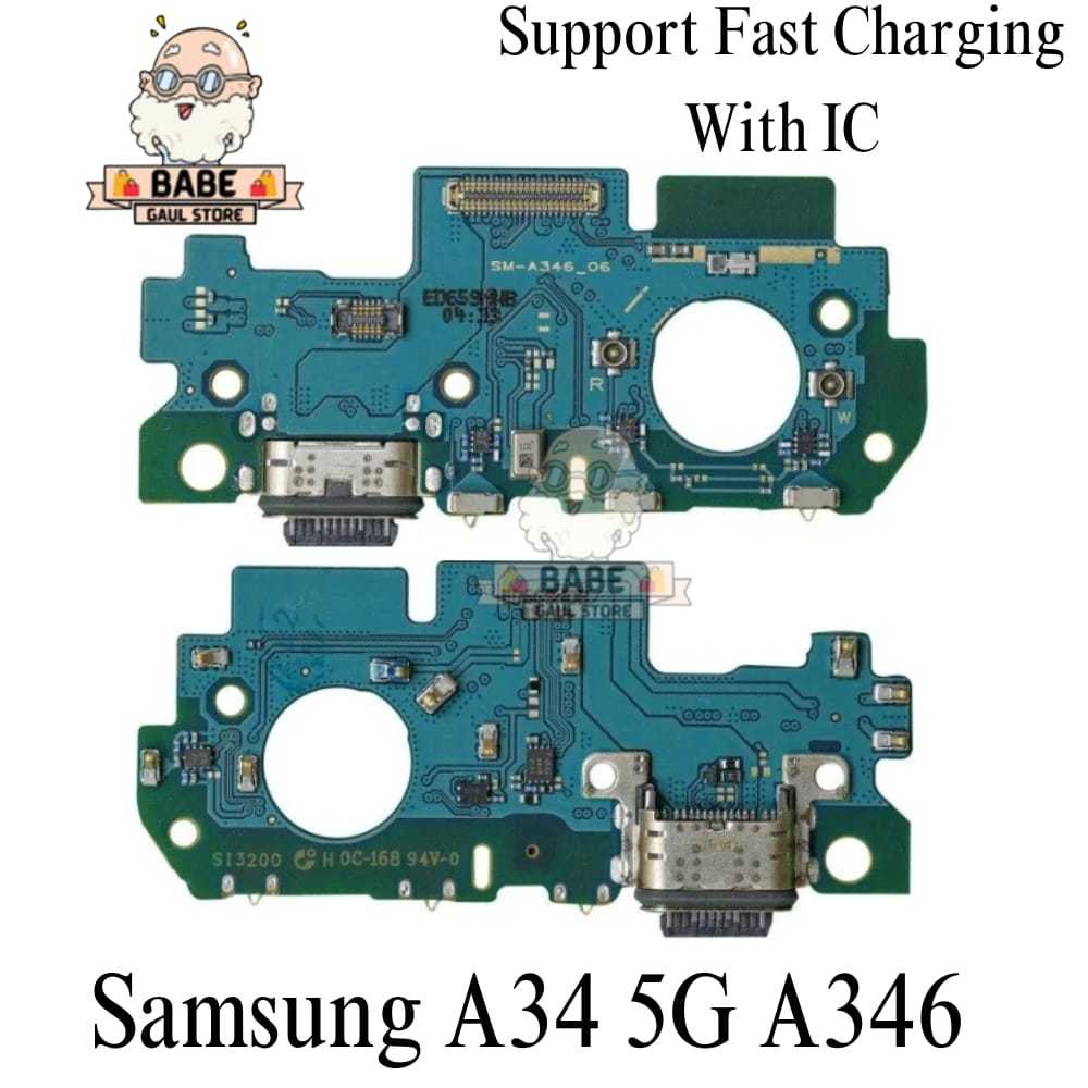FLEX PAPAN CAS SAMSUNG A34 5G FLEXIBLE CHARGER BOARD FAST CHARGING ORIGINAL