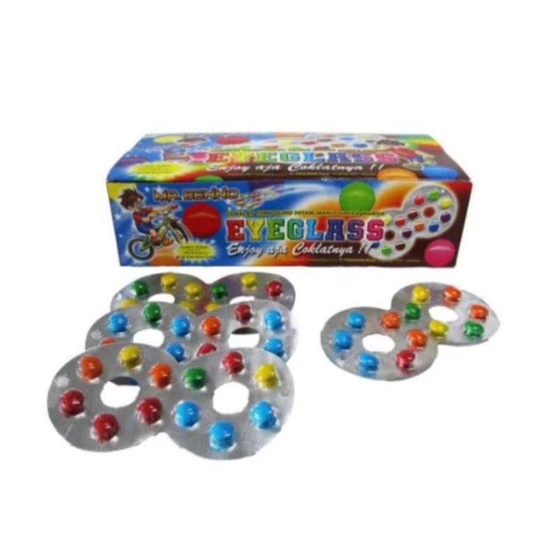 

Permen Coklat Smiling Eyeglass 1 Box Snack Jadul Anak